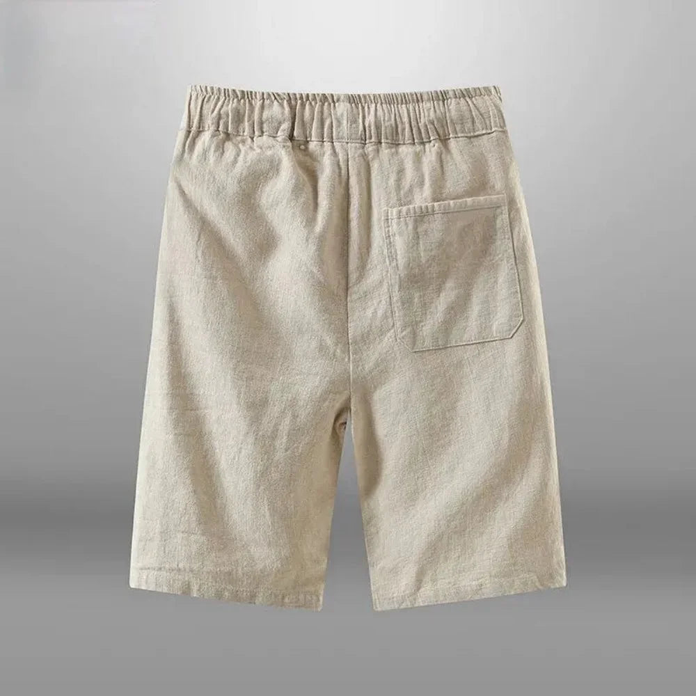 Men’s Cotton Linen Casual Shorts – Breathable Beach, Gym & Basketball - BuzzMart