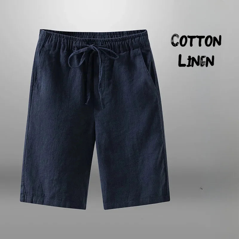 Men’s Cotton Linen Casual Shorts – Breathable Beach, Gym & Basketball - BuzzMart