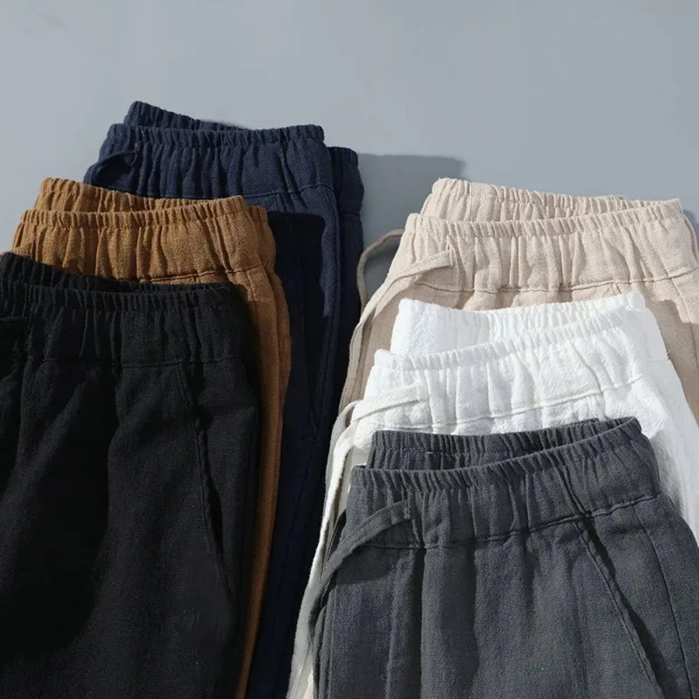 Men’s Cotton Linen Casual Shorts – Breathable Beach, Gym & Basketball - BuzzMart
