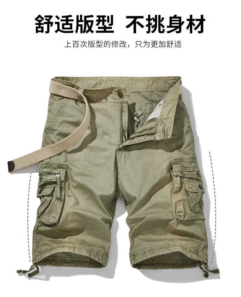 Men’s Slim Outdoor Cargo Shorts – Quick-Dry Summer Wear - BuzzMart