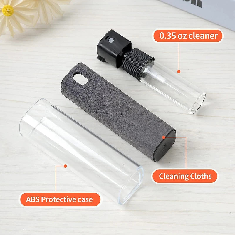 2 in 1 Microfiber Screen Cleaner Spray Bottle Mobile Phone Tablet Computer Microfiber Cloth Cleaning Wipes For iPhone Samsung Mi - BuzzMart