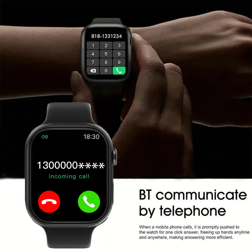 LAXASFIT New Smart Watch 1.73 inch Color Screen Full Touch Custom Dial Bluetooth Call Men Women Smart Watch Android IOS - BuzzMart