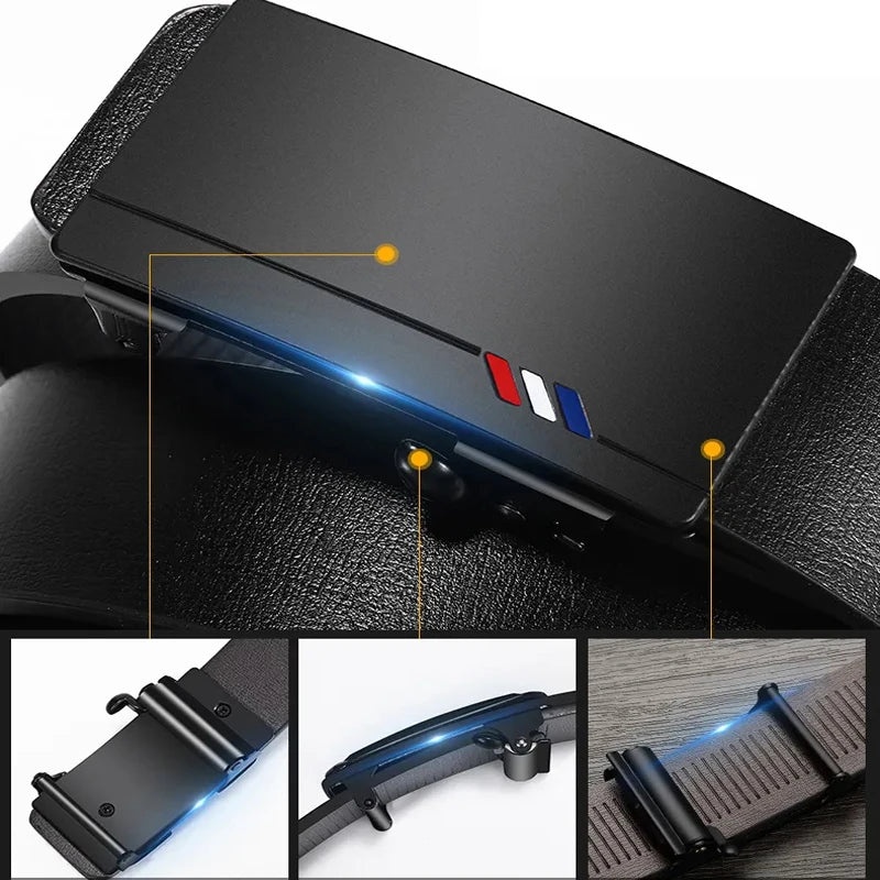New Product Belt MEN'S High Quality Toothless Automatic Buckle Casual Men Belt MEN'S Business Fashion Belt - BuzzMart