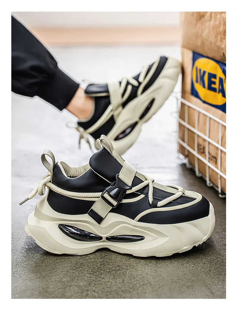 Men’s Chunky Sneakers – Breathable Mesh Casual Shoes 2025 - BuzzMart