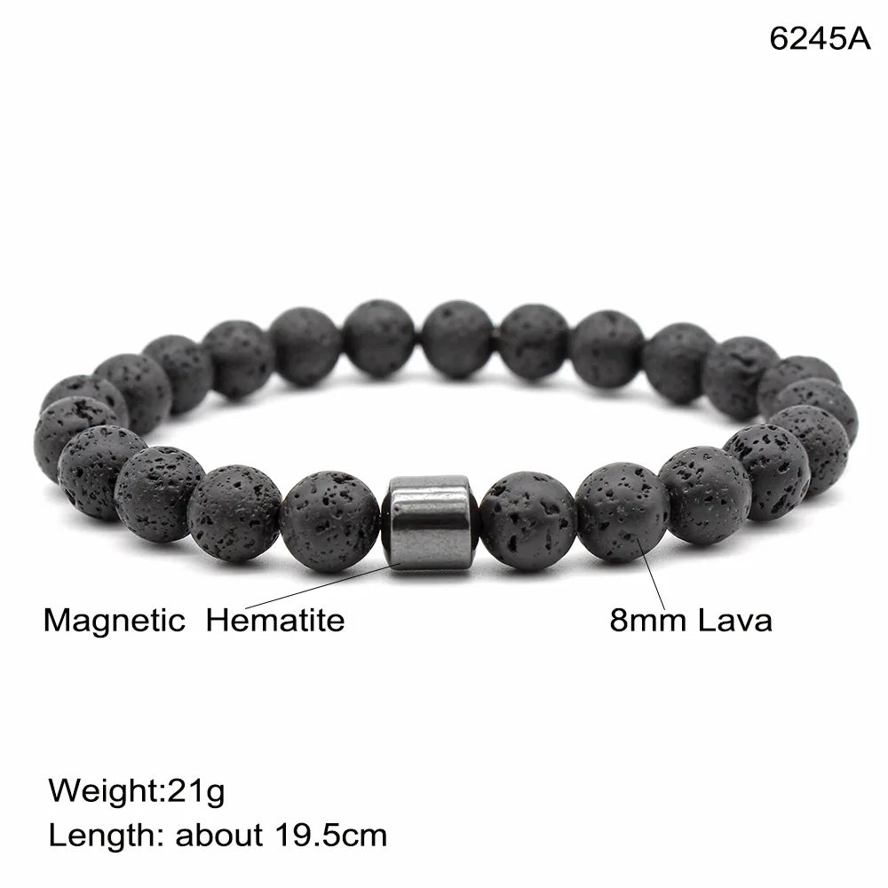 π§² Magnetic Tiger Eye Bracelet β Handmade Gift for Him - BuzzMart