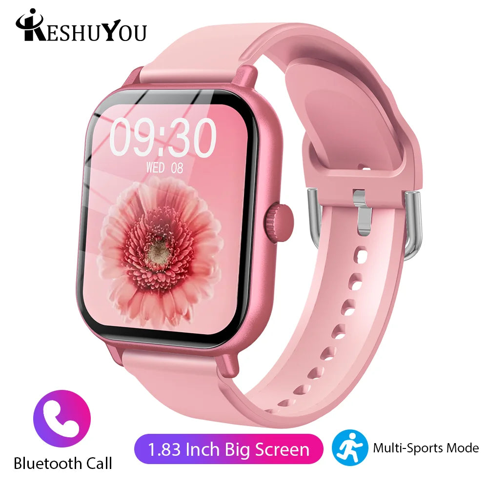 KESHUYOU 2025 New Smart Watch Men Women Full Touch Screen Heart Rate Tracker Bluetooth Talking Sports Smart Watch Holiday Gift - BuzzMart