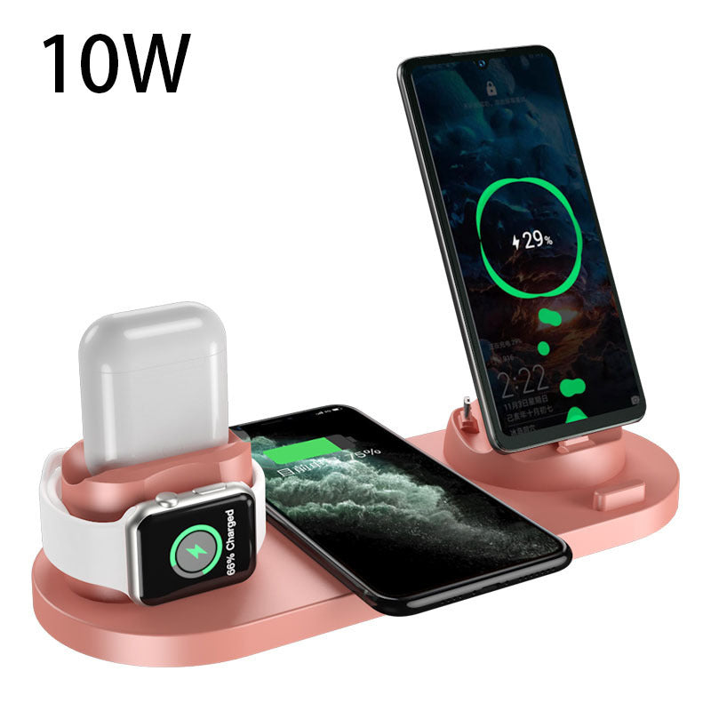Wireless Charger For IPhone Fast Charger For Phone Fast Charging Pad For Phone Watch 6 In 1 Charging Dock Station - BuzzMart
