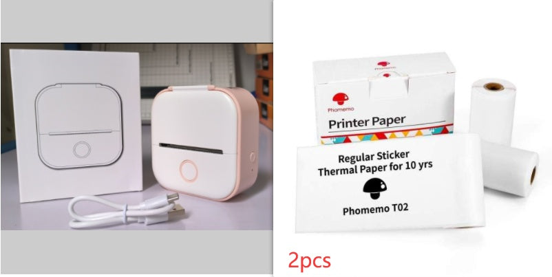 Portable Mini Thermal Label Printer Home Photo Printer Student Wrong Question Printer Bluetooth-compatible Mini Label Printer Price Tag - BuzzMart