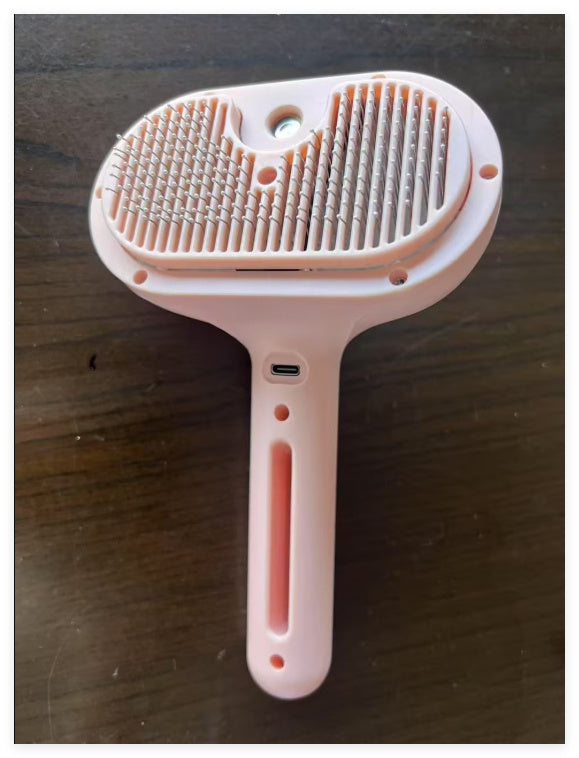 Pet Comb Self Cleaning Pets Hair Remover Brush For Dogs Grooming Tools Dematting Comb Built-in Mist Humidifier Pet Products - BuzzMart