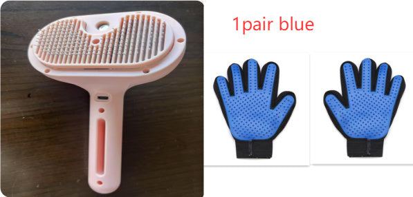 Pet Comb Self Cleaning Pets Hair Remover Brush For Dogs Grooming Tools Dematting Comb Built-in Mist Humidifier Pet Products - BuzzMart