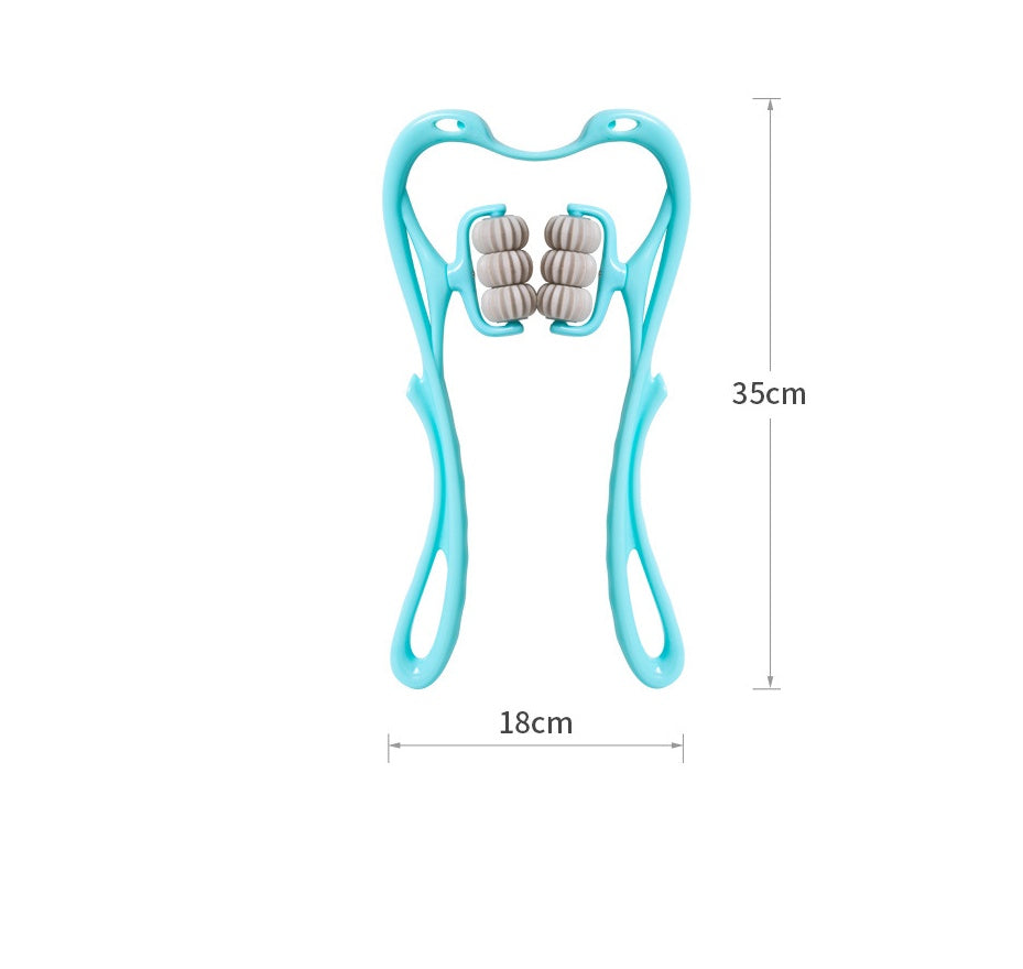 Multifunctional Manual Six-wheel Neck Massager Massage Relieve Roller Massage Tool - BuzzMart
