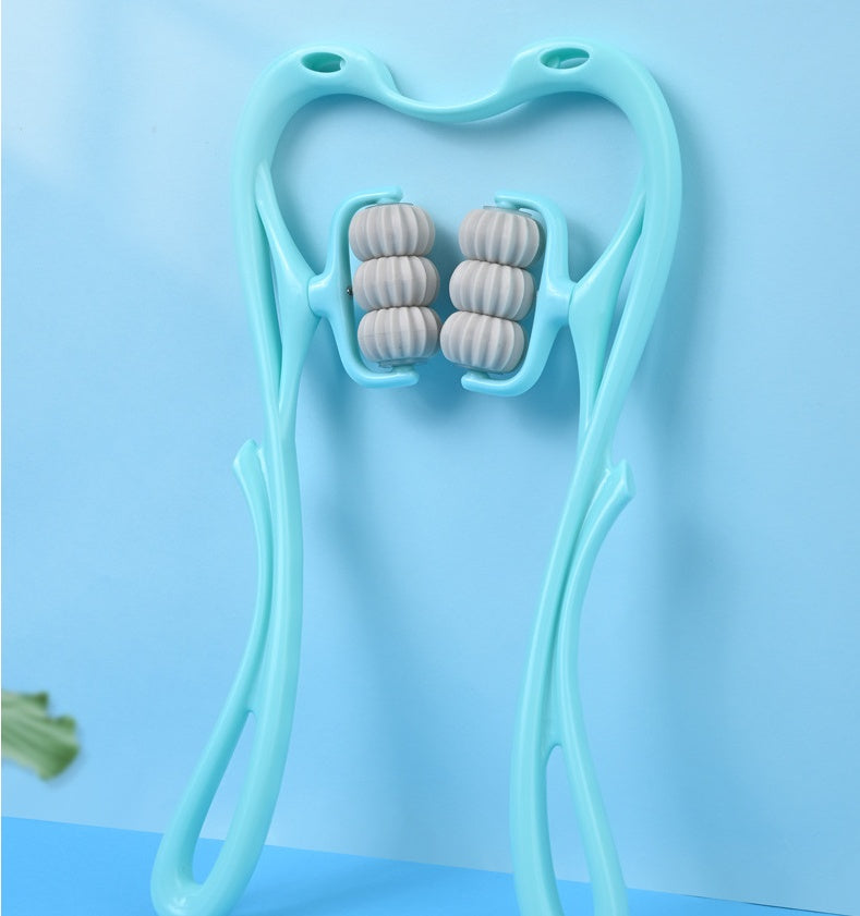 Multifunctional Manual Six-wheel Neck Massager Massage Relieve Roller Massage Tool - BuzzMart