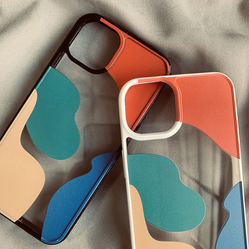 Color Block Contrast Color Geometry Suitable For 13 Mobile Phone Cases - BuzzMart