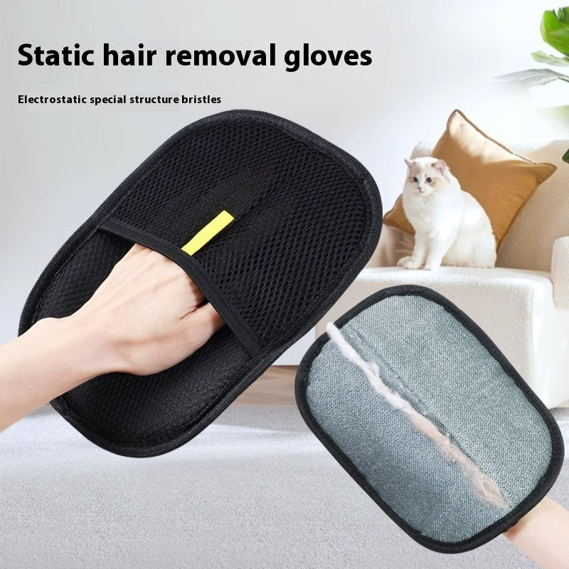 Pet Hair Remover Mitt Pet Hair Remover Gloves Deshedding Brush Glove For Dog Cat Rabbit With Long Short Curly Hair - BuzzMart