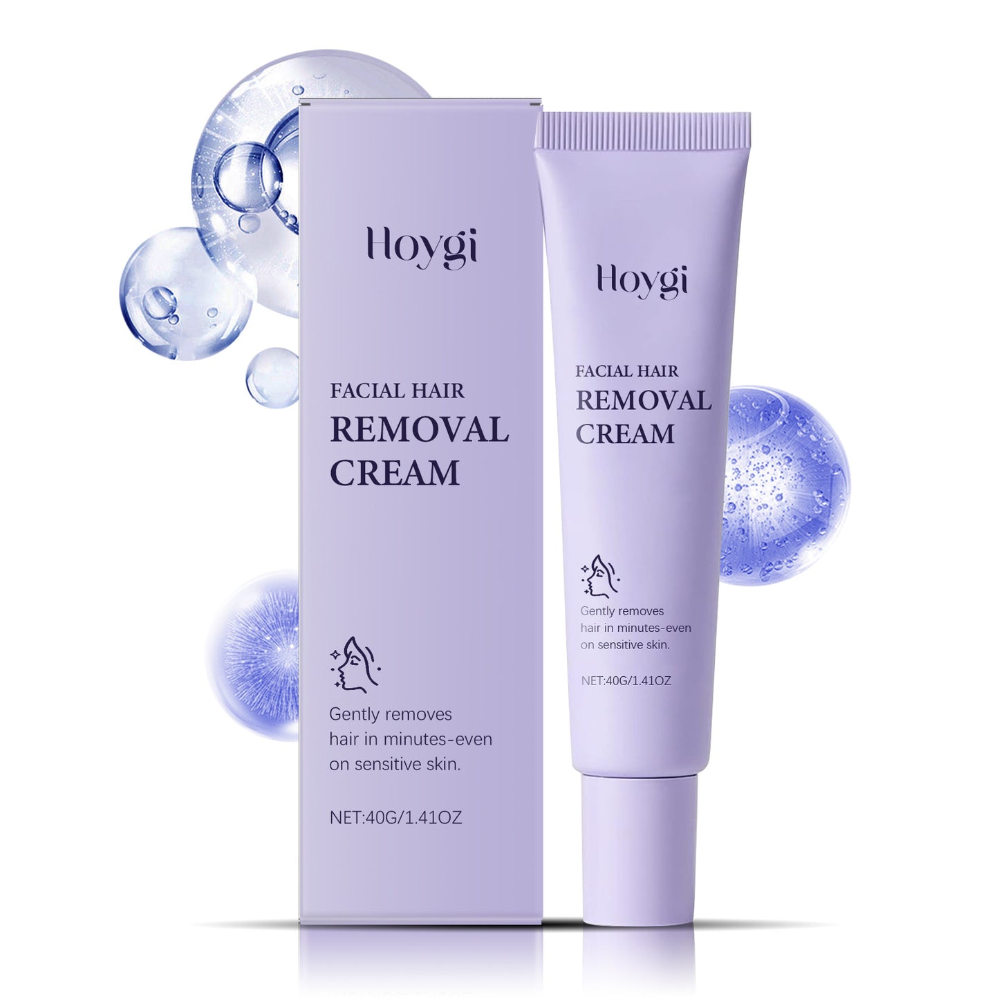 Skin‑soothing shave oil and depilatory cream combo for moisturizing finish.