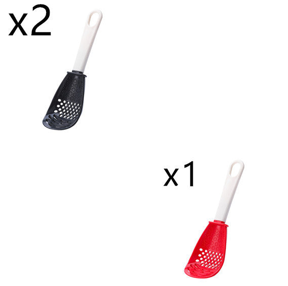 Multifunctional Slotted Spoon Grinding Cooking Spoon Mashed Auxiliary Food Ginger Garlic Spoon Press Potatoe Stir-frying Spatula Kitchen Gadget - BuzzMart