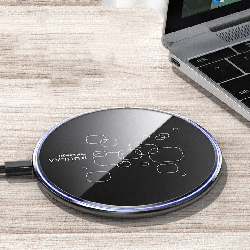 Wireless Charger Desktop Disc Ultra-thin Fast Charge Mobile Phone Wireless Charger - BuzzMart
