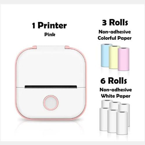 Portable Mini Thermal Label Printer Home Photo Printer Student Wrong Question Printer Bluetooth-compatible Mini Label Printer Price Tag - BuzzMart