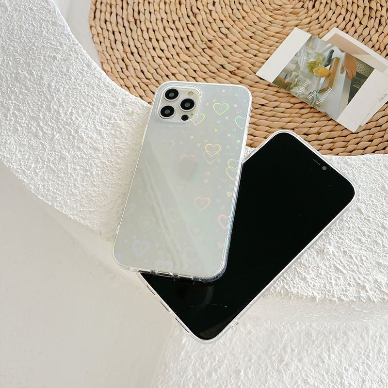Laser Colorful Love For Double-sided Coated Silicone Phone Case - BuzzMart
