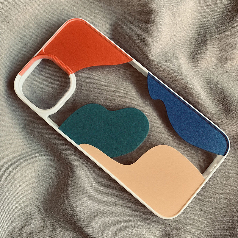 Color Block Contrast Color Geometry Suitable For 13 Mobile Phone Cases - BuzzMart