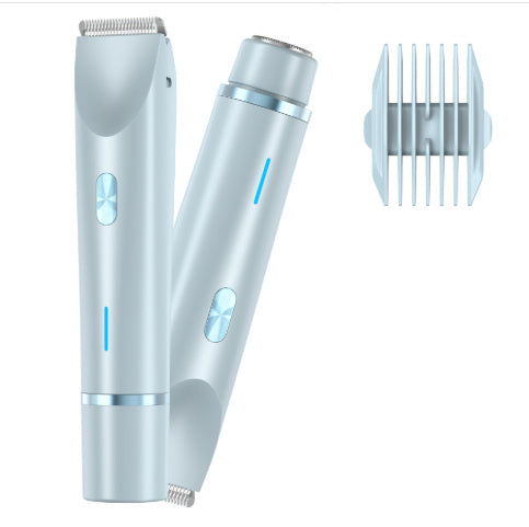 2 In 1 Hair Remover Women's Double Head Shaver Private Pubic Hair Trimmer Electric Razor Wet Dry Electric Body Hair - BuzzMart
