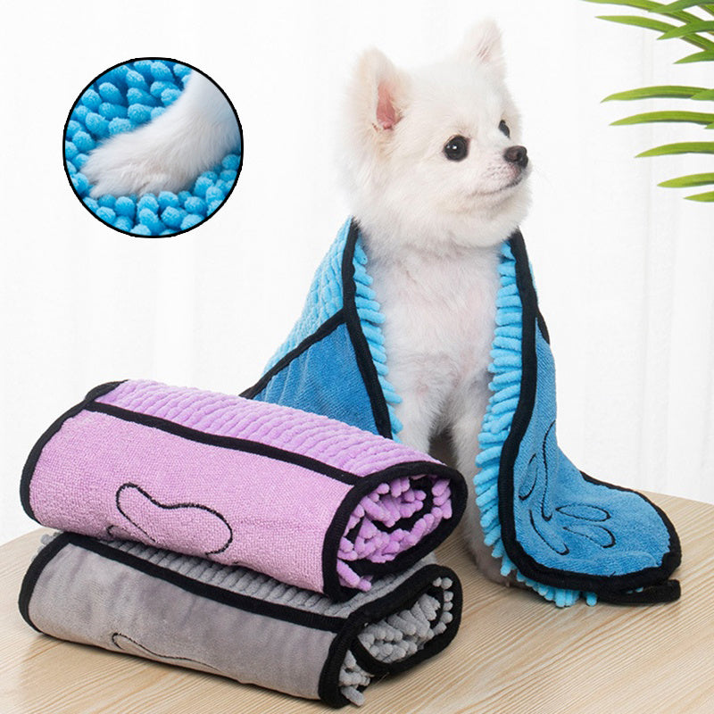 Dogs Cats Towels Super Absorbent Dog Bathrobe Microfiber Bath Towels Quick-Drying Cat Bath Towel For Pets Towel Dog Towels Pet Products - BuzzMart