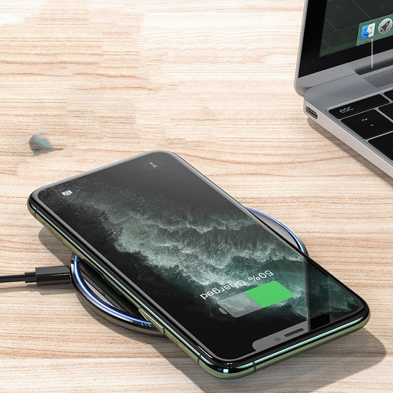 Wireless Charger Desktop Disc Ultra-thin Fast Charge Mobile Phone Wireless Charger - BuzzMart