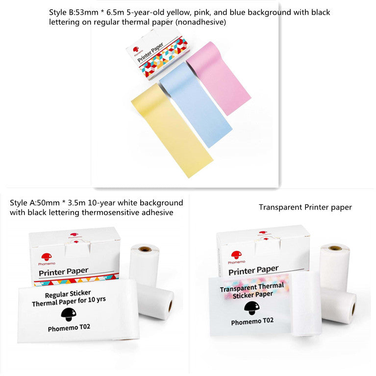 Portable Mini Thermal Label Printer Home Photo Printer Student Wrong Question Printer Bluetooth-compatible Mini Label Printer Price Tag - BuzzMart