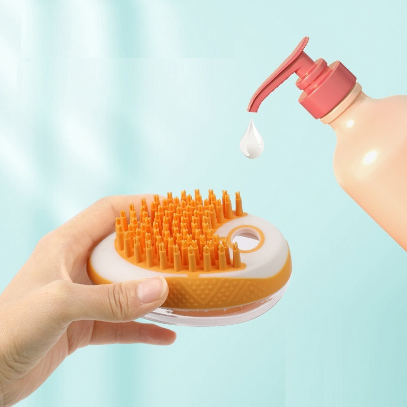 Dog Cat Bath Brush 2-in-1 Pet SPA Massage Comb Soft Silicone Pets Shower Hair Grooming Cmob Dog Cleaning Tool Pet Products - BuzzMart