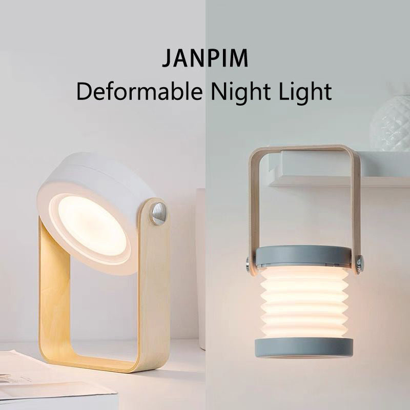 Foldable Touch Dimmable Reading LED Night Light Portable Lantern Lamp USB Rechargeable For Home Decor - BuzzMart