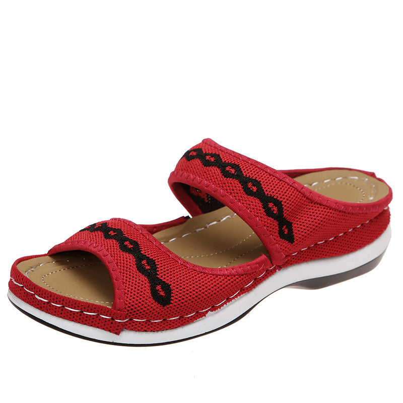 Women's Sandals Retro Wedge Slippers Outdoor Summer - BuzzMart