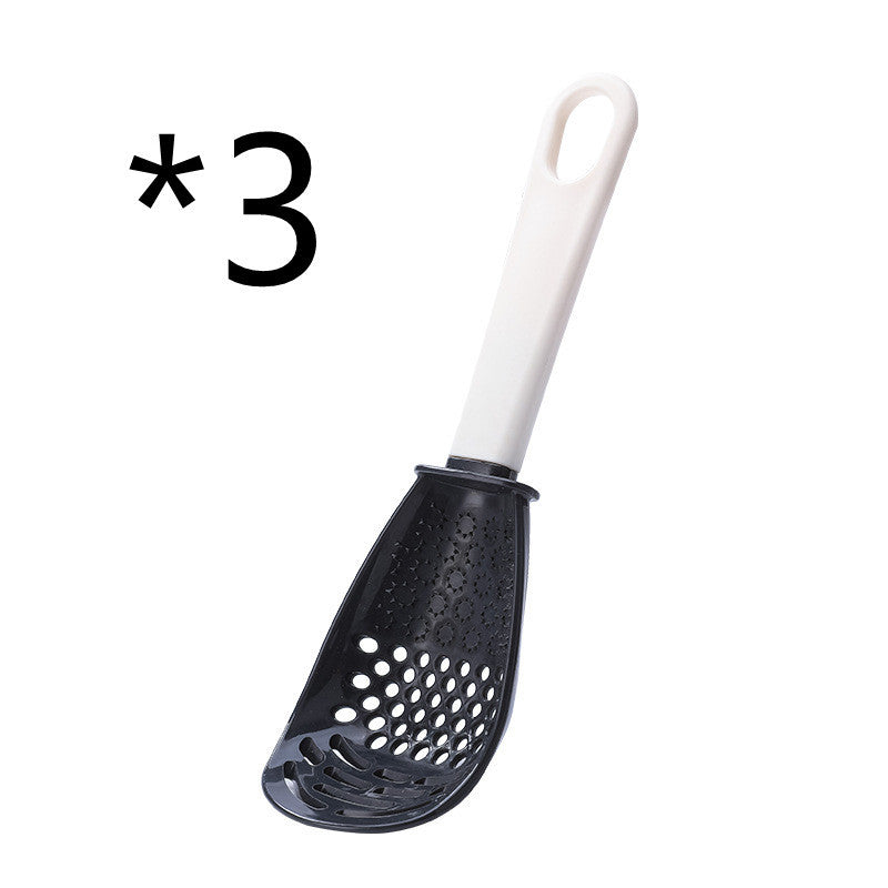 Multifunctional Slotted Spoon Grinding Cooking Spoon Mashed Auxiliary Food Ginger Garlic Spoon Press Potatoe Stir-frying Spatula Kitchen Gadget - BuzzMart
