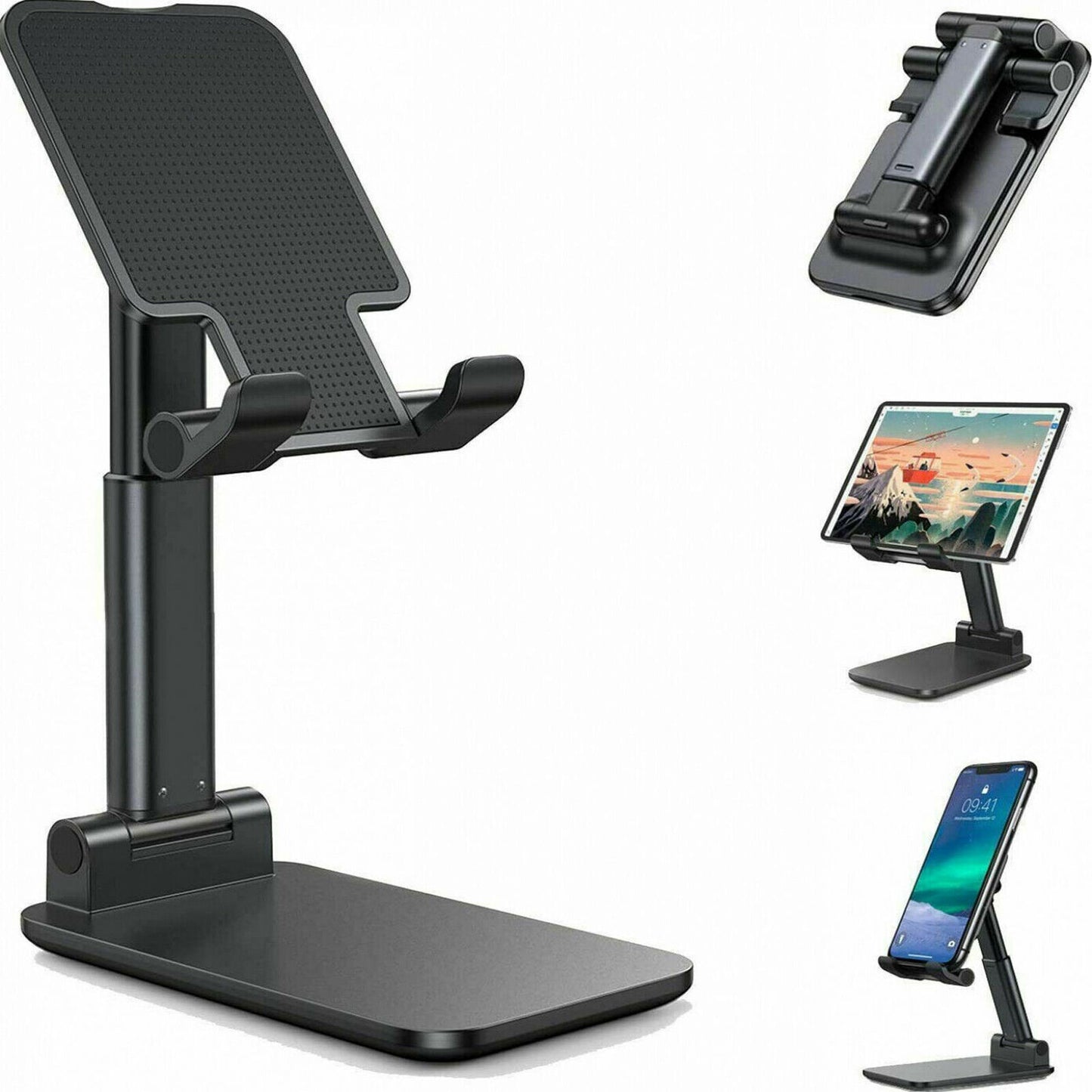 Cell Phone Stand Desktop Holder Tablet Stand Mount Mobile Phone Desktop Tablet Holder Table Cell Foldable Extend Support Desk Mobile Phone Holder Stand - BuzzMart