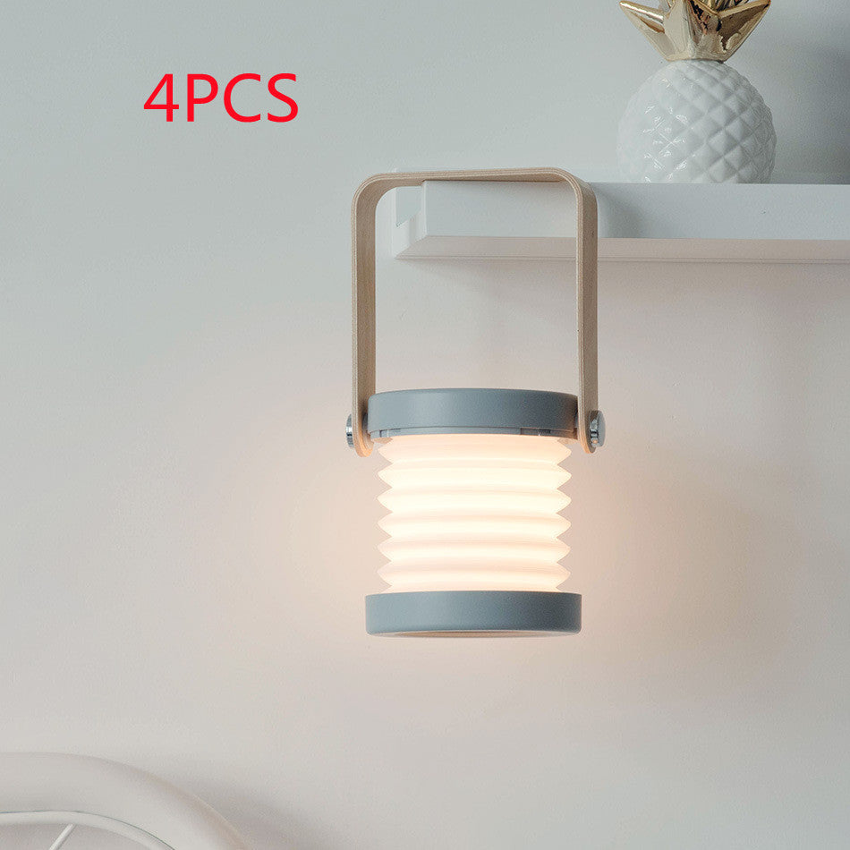 Foldable Touch Dimmable Reading LED Night Light Portable Lantern Lamp USB Rechargeable For Home Decor - BuzzMart