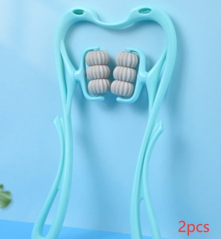 Multifunctional Manual Six-wheel Neck Massager Massage Relieve Roller Massage Tool - BuzzMart