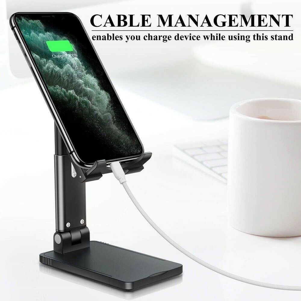 Cell Phone Stand Desktop Holder Tablet Stand Mount Mobile Phone Desktop Tablet Holder Table Cell Foldable Extend Support Desk Mobile Phone Holder Stand - BuzzMart