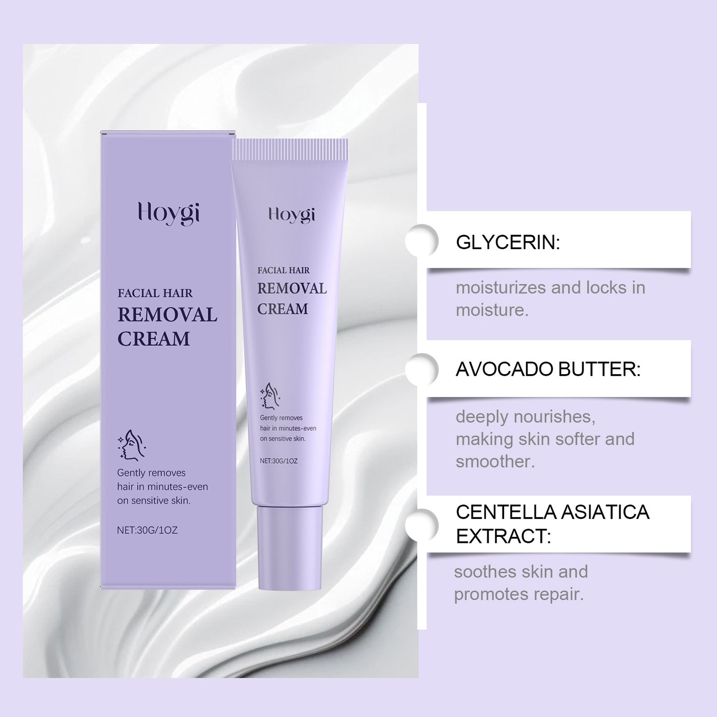 Hydrating after shave oil paired with facial hair removal cream for smooth results.