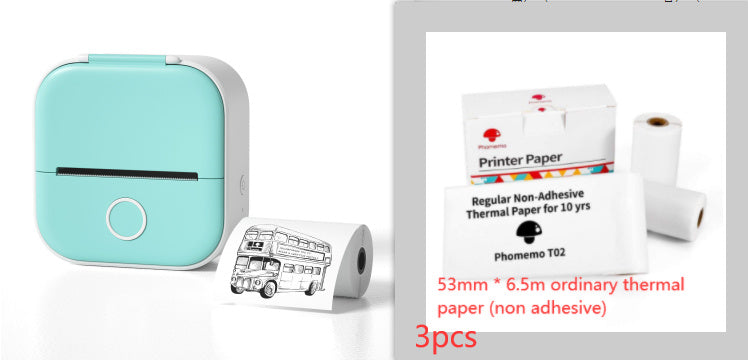 Portable Mini Thermal Label Printer Home Photo Printer Student Wrong Question Printer Bluetooth-compatible Mini Label Printer Price Tag - BuzzMart