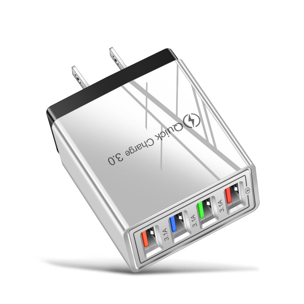 USB Charger Quick Charge 3.0 4 Phone Adapter For Tablet Portable Wall Mobile Charger Fast Charger - BuzzMart