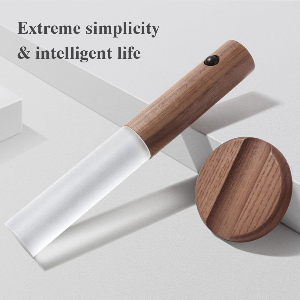 Auto LED USB Magnetic Wood Wireless Night Light Corridors Porch Lights PIR Motion Sensor Wall Light Cabinet Lamp - BuzzMart