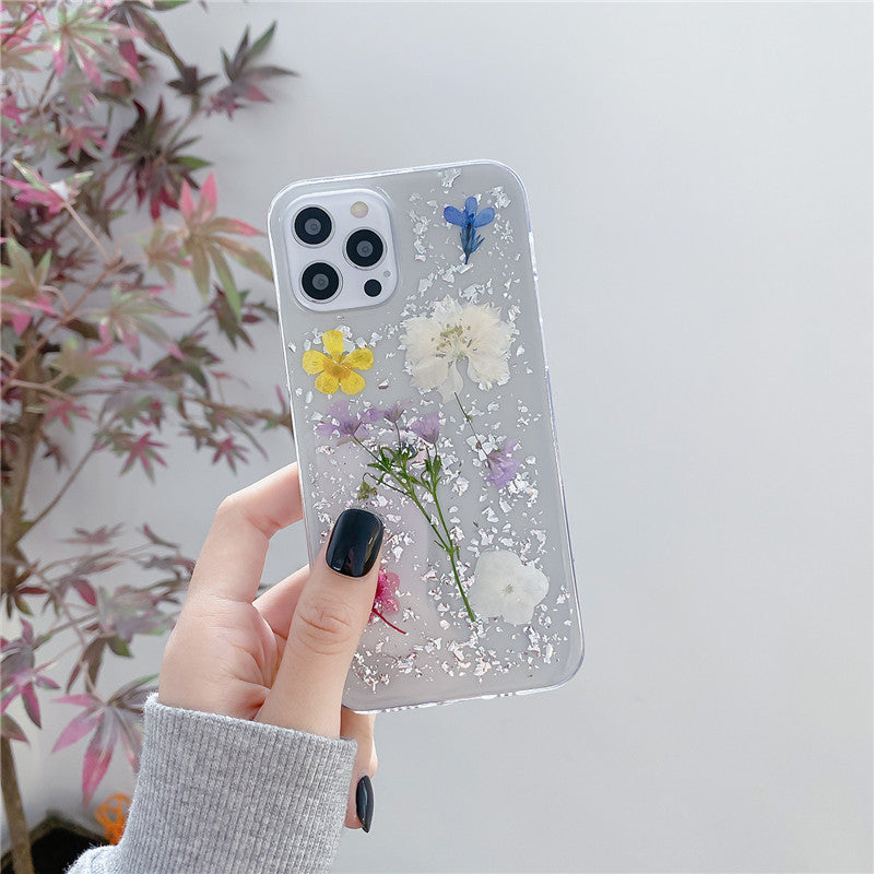 Silver Foil Dried Flowers For Mobile Phone Cases Epoxy Transparent - BuzzMart