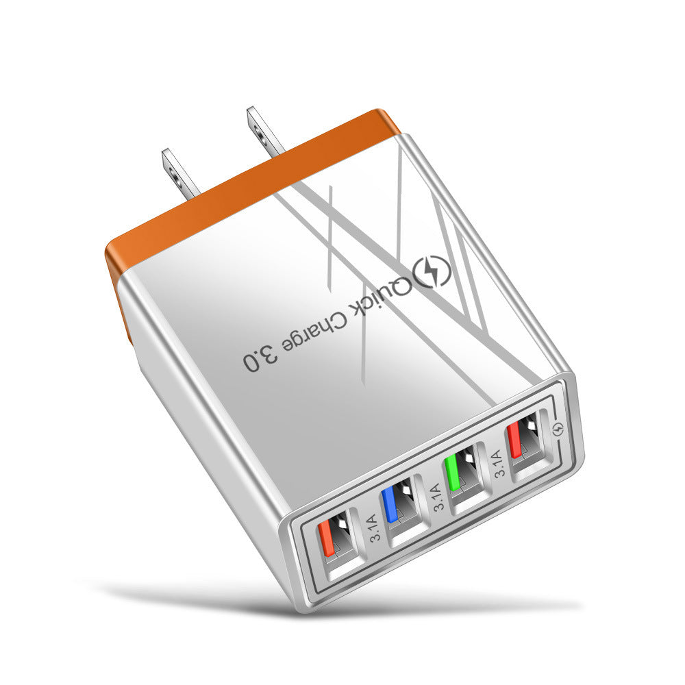 USB Charger Quick Charge 3.0 4 Phone Adapter For Tablet Portable Wall Mobile Charger Fast Charger - BuzzMart