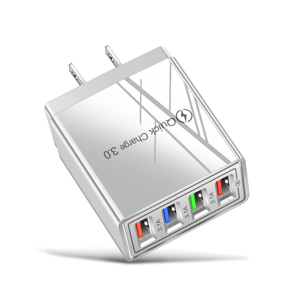 USB Charger Quick Charge 3.0 4 Phone Adapter For Tablet Portable Wall Mobile Charger Fast Charger - BuzzMart