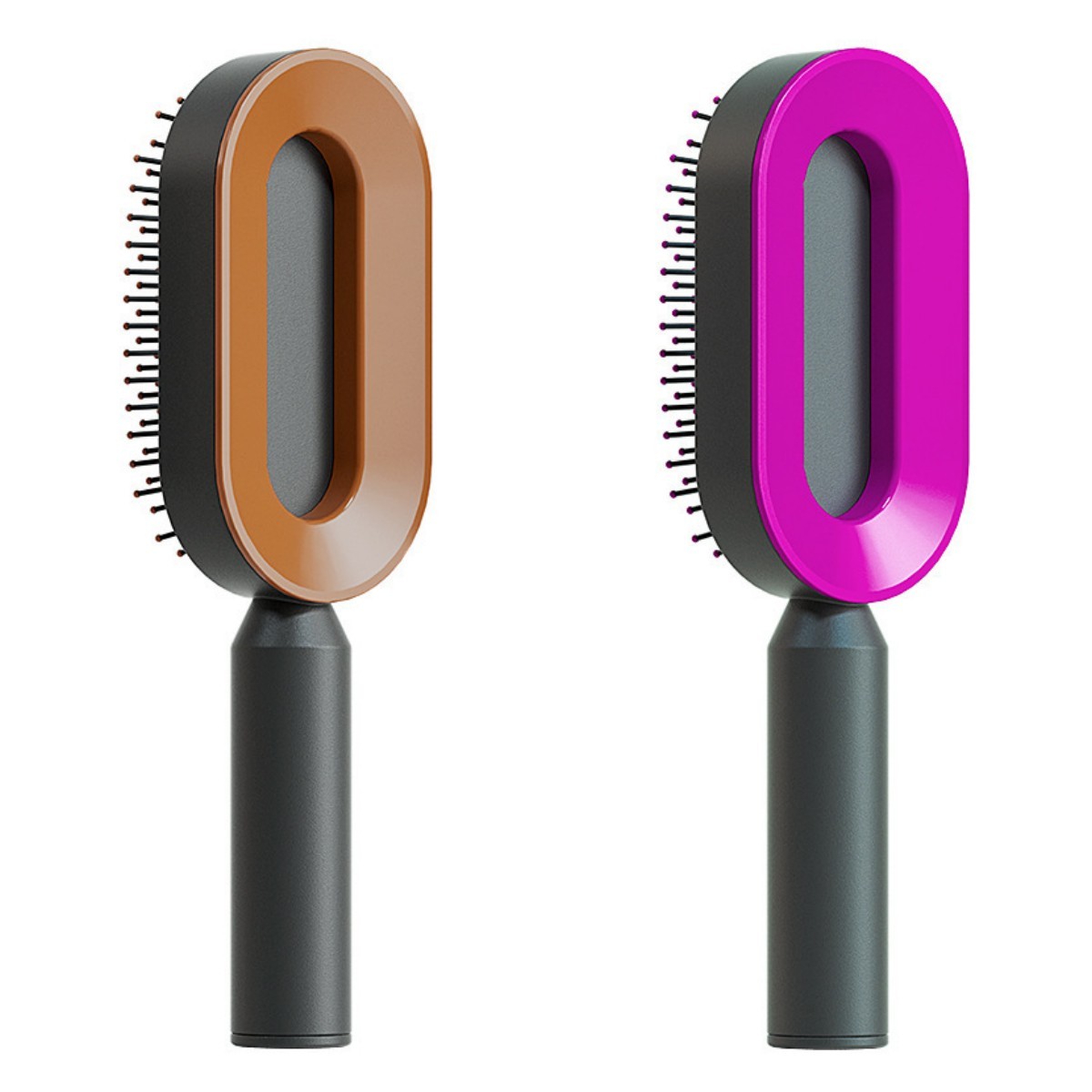 Self Cleaning Hair Brush For Women One-key Cleaning Hair Loss Airbag Massage Scalp Comb Anti-Static Hairbrush - BuzzMart