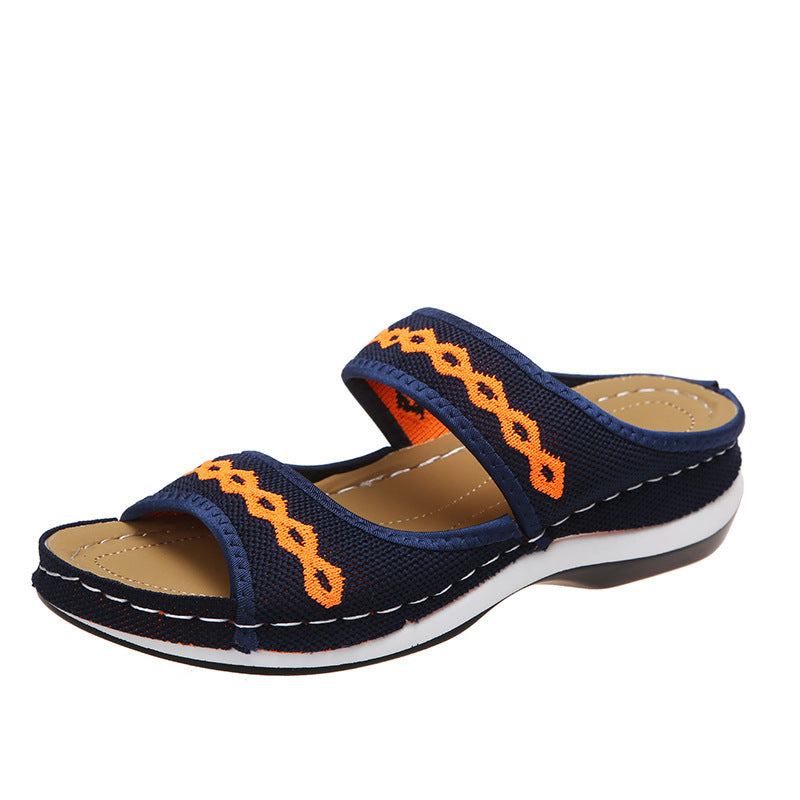 Women's Sandals Retro Wedge Slippers Outdoor Summer - BuzzMart