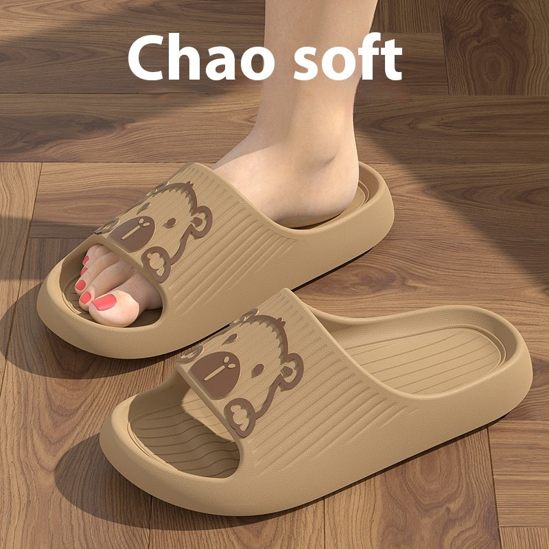 Cute Cartoon Dog Slippers Non-slip Floor Bathroom Slipper Summer Women's House Shoes - BuzzMart