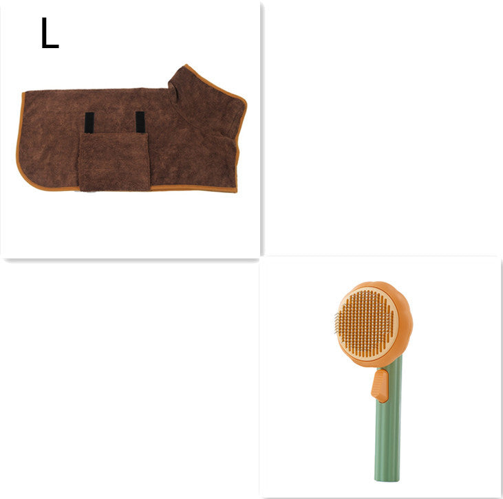 New Pet Cat Brush Hot Selling Hand-held Steel Wire Self-cleaning Comb Looper For Hair Removal - BuzzMart