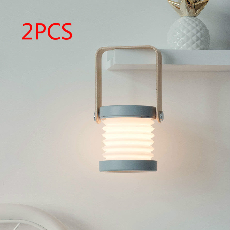 Foldable Touch Dimmable Reading LED Night Light Portable Lantern Lamp USB Rechargeable For Home Decor - BuzzMart