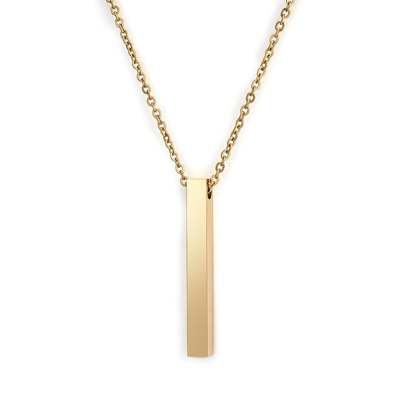 Unisex Geometric Chain Necklace – Minimal Steel Gift Jewellery - BuzzMart