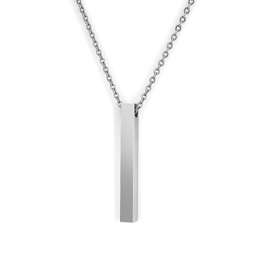 Unisex Geometric Chain Necklace – Minimal Steel Gift Jewellery - BuzzMart
